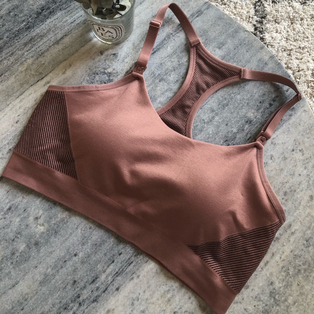 Beautiful nursing mauve sports bra